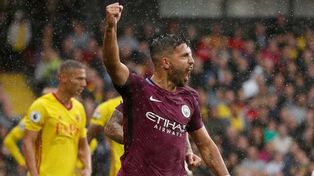 El Kun Agüero se encendió y fue la gran figura en la goleada del City