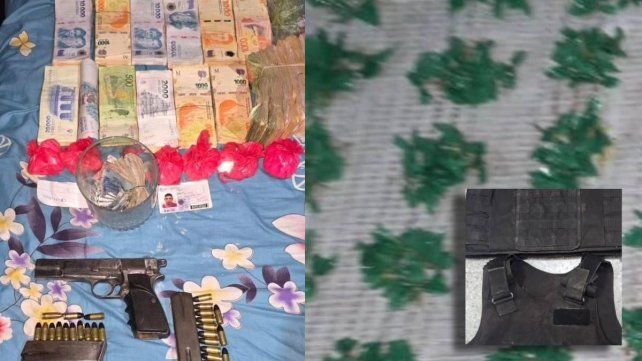 Paraná: cuatro detenidos con drogas y armas en un causa por intento de homicidio
