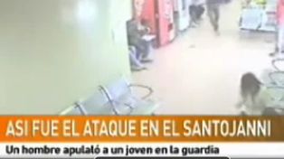 Apu&ntilde;alaron a un hombre mientras esperaba en la guardia del hospital Santojanni
