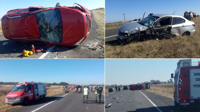 Siete personas resultaron heridas por un choque entre un Chevrolet Tracker y un Fiat Cronoss en el kilómetro 181 de la Ruta 12