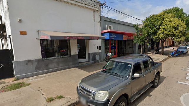 La carnicería de Serodino donde se realizó el procedimiento judicial y se secuestraron más de 100 kilos de marihuana