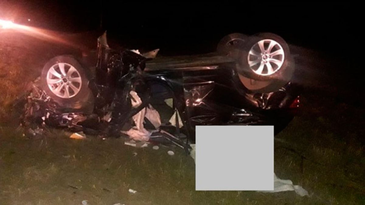 Un muerto tras choque y vuelco en la Ruta Nº 2