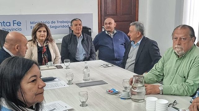 Los docentes en la reunión paritaria