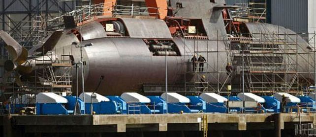 Uno de los submarinos Dolphin que se construyen en el astillero alemán de Kiel. Israel encargó seis buques. Los arma con un misil de tipo crucero propio