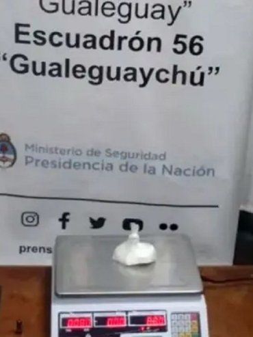Ruta 12: un hombre llevaba cocaína en un bolsillo y lo descubrieron en un control