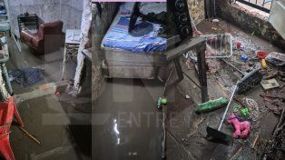 Paraná: el agua le llegó a la cintura y huyó con su hija en brazos