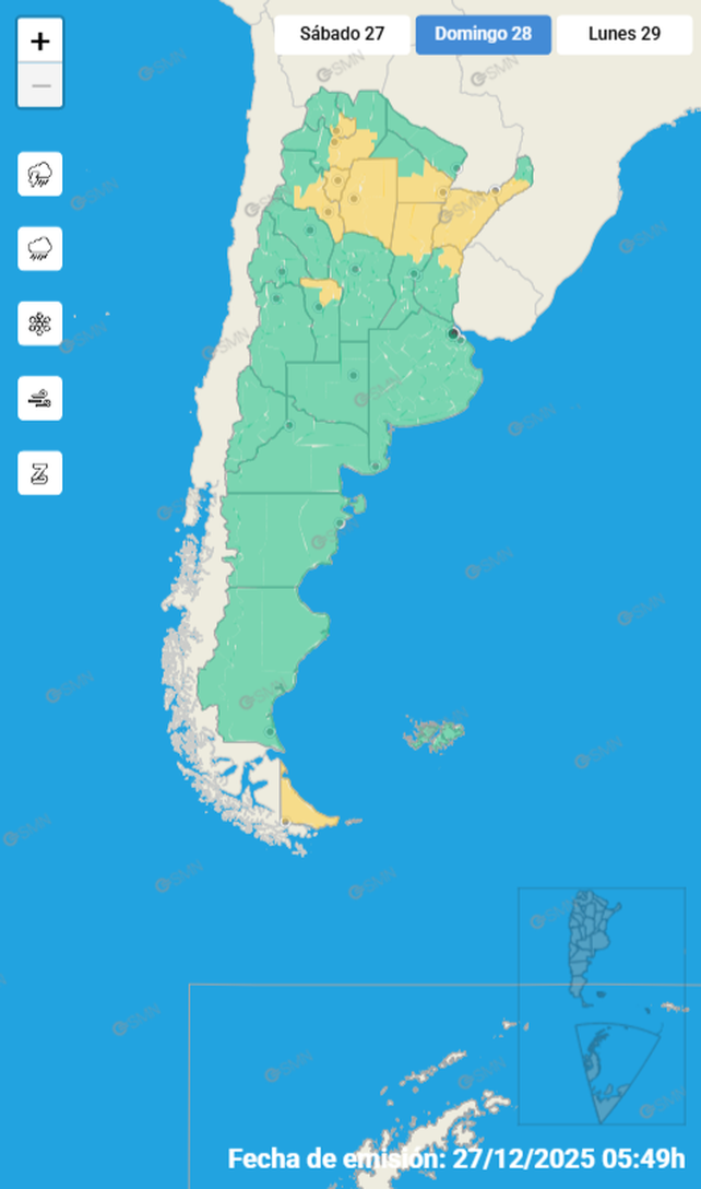 SMN: inestabilidad, calor y tormentas en el pronóstico extendido