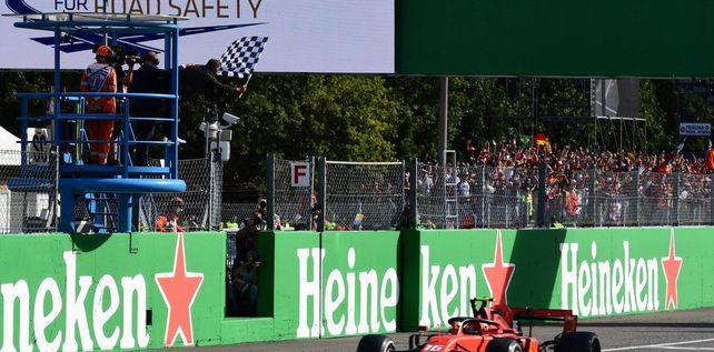 Ferrari festejó en Monza con la victoria de Charles Leclerc