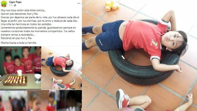 El posteo de despedida del jardín al cual asistía la nena asesinada a balazos en Rosario