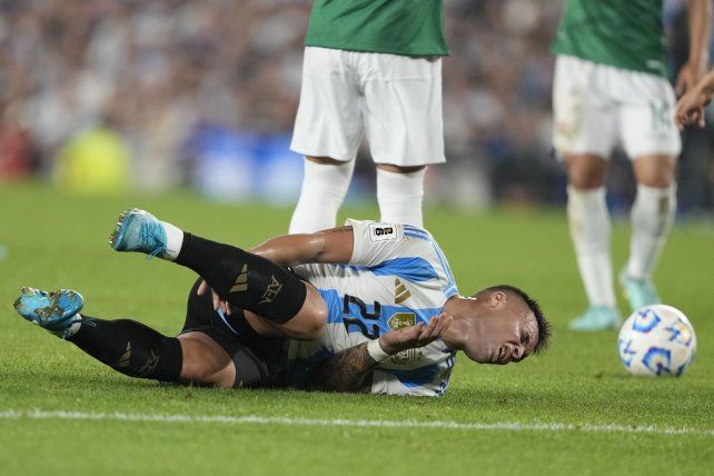Toro dolorido. Lautaro Martínez tiene una dolencia muscular y será baja obligada para las Eliminatorias.