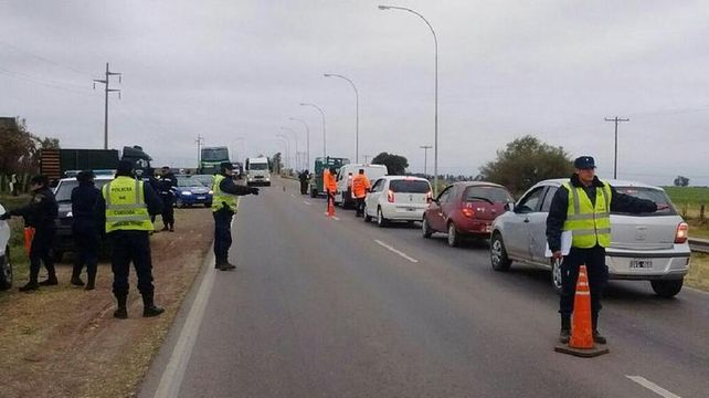 El micro fue detenido en un control de Gendarmería en Ceres.