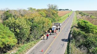 La Dirección Provincial de Vialidad realiza tareas de mantenimiento en los puentes sobre ruta 11