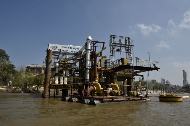 La planta potabilizadora que Aguas Santafesinas tiene en Rosario.&nbsp;