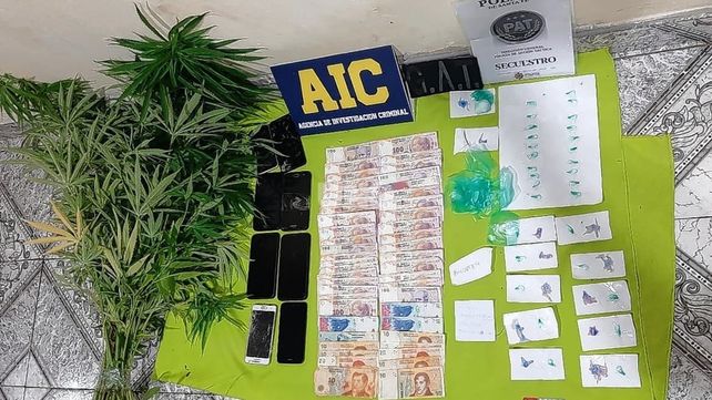 La droga secuestrada durante el operativo