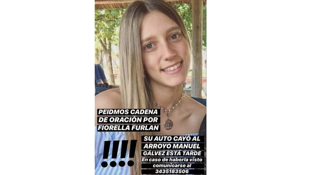 Se rastrilla arroyo Antoñico para dar con Fiorella Furlán