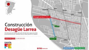 Avanza la construcción del desagüe Larrea