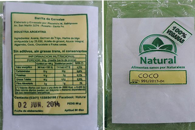 La Assal prohibió la barrita de cereal sabor coco Natural y el Alfajor de maicena LA