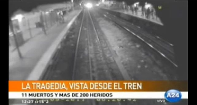 Un nuevo video muestra el choque desde el tren que ven&iacute;a por la otra v&iacute;a