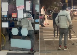 Violenta gresca en barrio Guadalupe: pelearon con palos a metros de la Comisaría 8ª y entraron a una farmacia