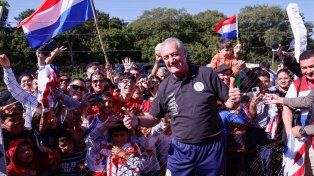 Gustavo Alfaro en la previa del partido de Paraguay ante Brasil.