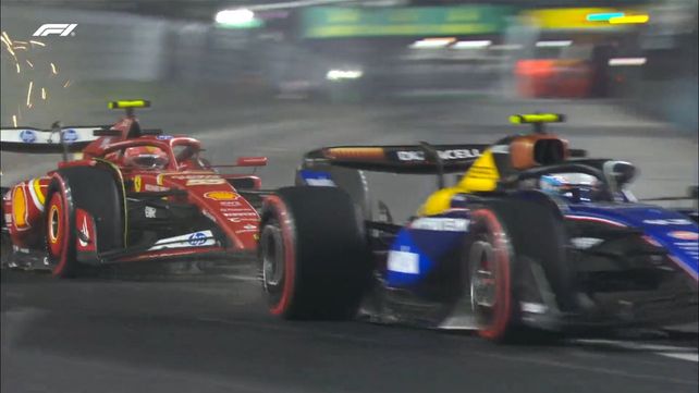Franco Colapinto abre la vuelta en Las Vegas justo cuando Sainz la cerraba. Pareció más peligroso de lo que fue.