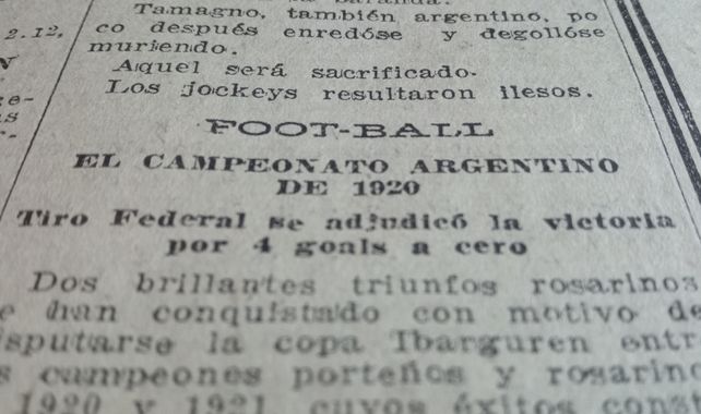 A 100 años del debut de un equipo rosarino ante una selección nacional