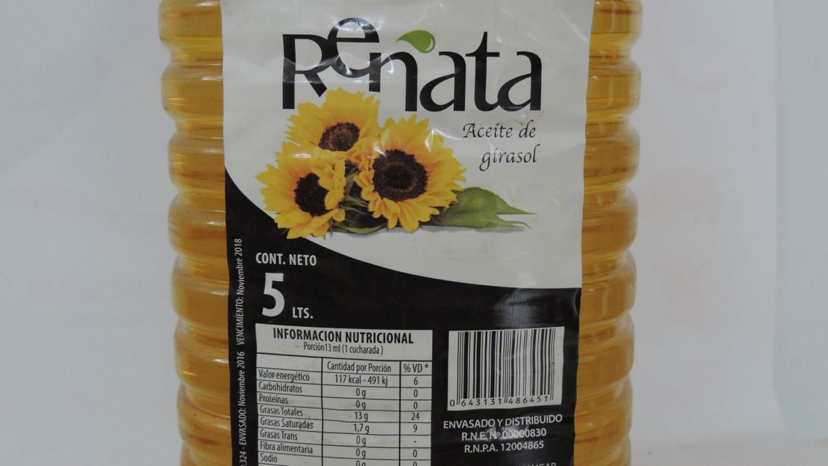 Prohibieron el aceite de girasol Renata