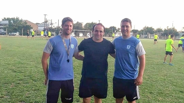 El nuevo cuerpo técnico del fútbol mayor de Argentino de San Carlos conformado por Cristian Giupponi