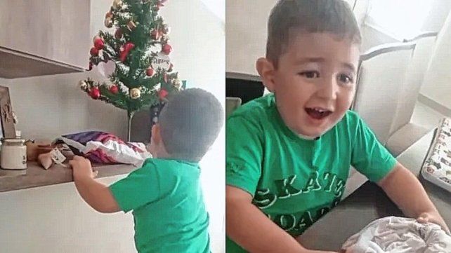 Un nene de Chajarí pidió asado para Navidad y Papá Noel cumplió.