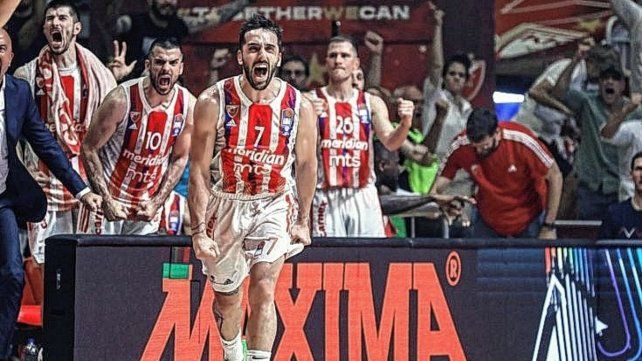 Facundo Campazzo tuvo una destacada tarea en la victoria de Estrella Roja sobre Partizán