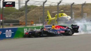 Caos en el inicio del GP de Países Bajos: fuerte accidente de Verstappen