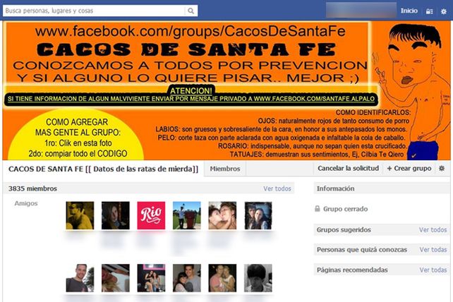 Polémica por la creación de un grupo de Facebook contra delincuentes
