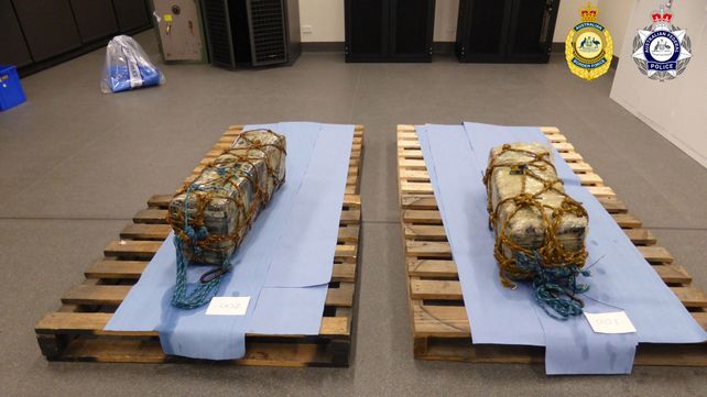 Los 200 kilos de cocaína de máxima pureza que fueron capturados en Australia.