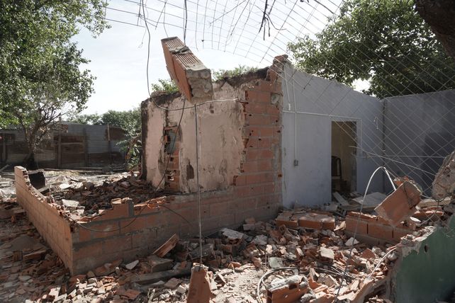 Una de las viviendas destruidas por los vecinos después del crimen de Máximo Jerez.&nbsp;