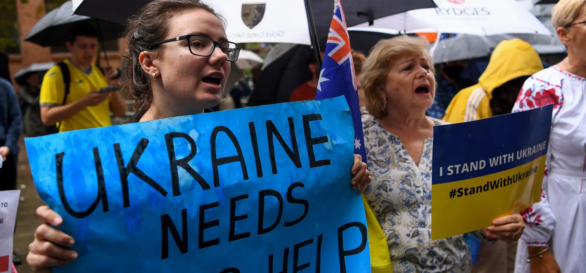 Manifestantes se expresan en Martin Place en Sydney, Australia. Fotografía: Bianca de Marchi/AAP