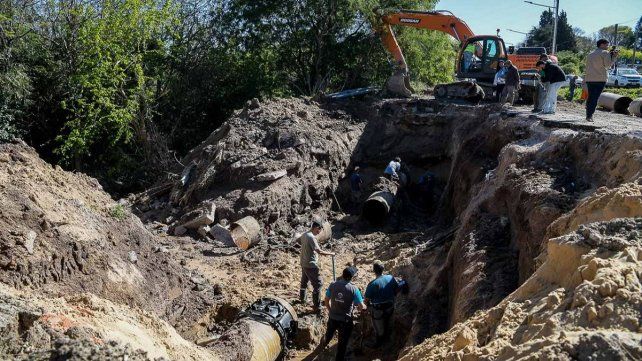 La Municipalidad de Paraná finalizó trabajos en el caño maestro de Rondeau y Circunvalación.