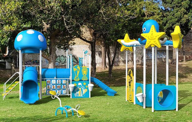 Fotomontaje del juego Campeón del Mundo diseñado por Green Juegos para la familia Messi. Fotomontaje del juego Campeón del Mundo diseñado por Green Juegos para la familia Messi.