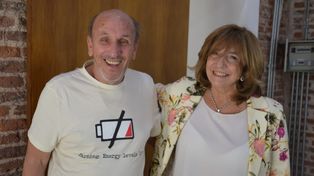 Carlos Vergara estuvo con la ministra de Infraestructura de la provincia, Silvina Frana.
