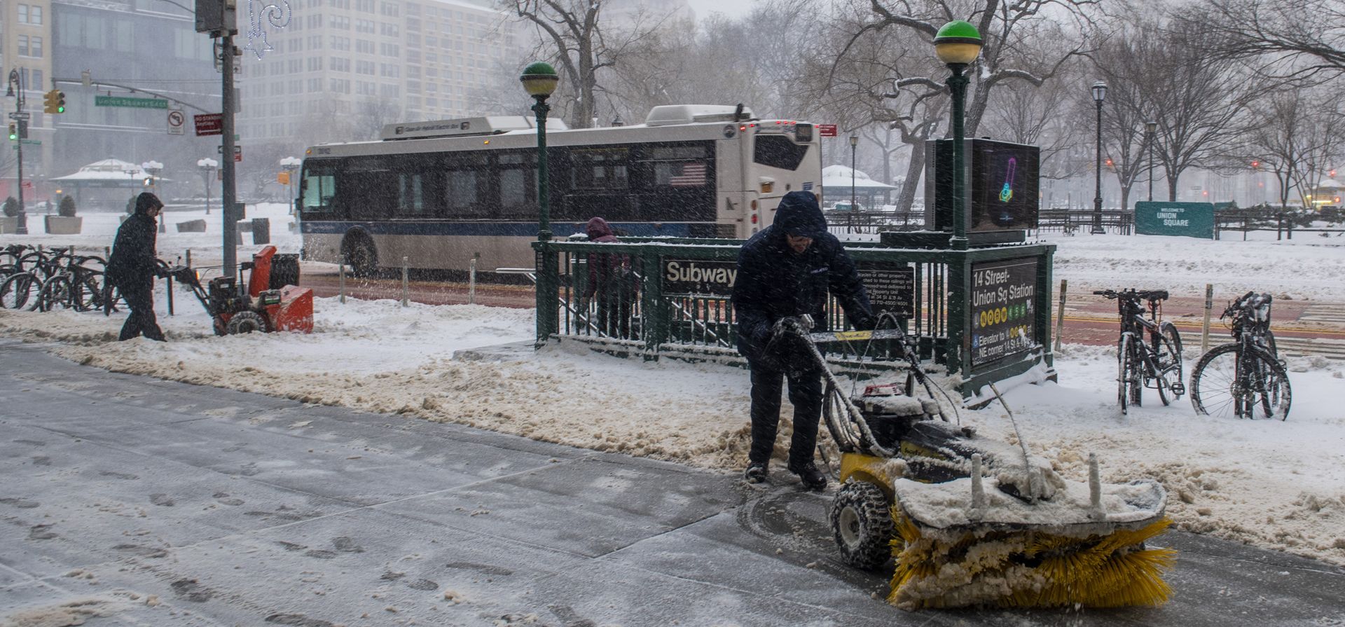 Un fuerte temporal de invierno azotó Nueva York
