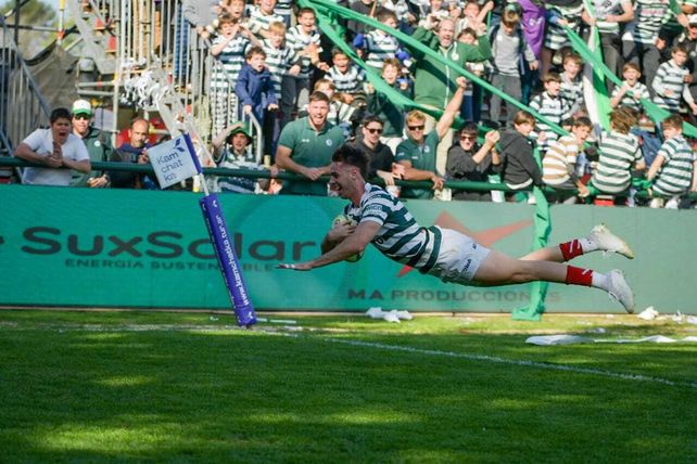 Volando a la bandera. Jockey tuvo una tarde impecable y venció a Santa Fe Rugby en emotivo final.