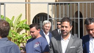 Los directivos de Central, Rodolfo Di Pollina y Ricardo Carloni, en Mendoza.&nbsp;