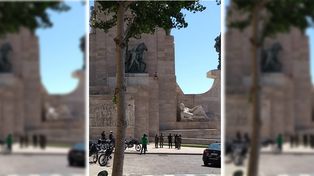 Un hombre amenazó con arrojarse desde el Monumento
