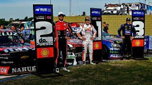 Los tres primeros clasificados en el TC Pick Up