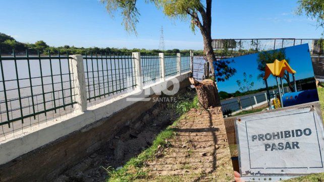 El Club Regatas inicia una obra crítica para frenar el desmoronamiento de su predio sobre la laguna.
