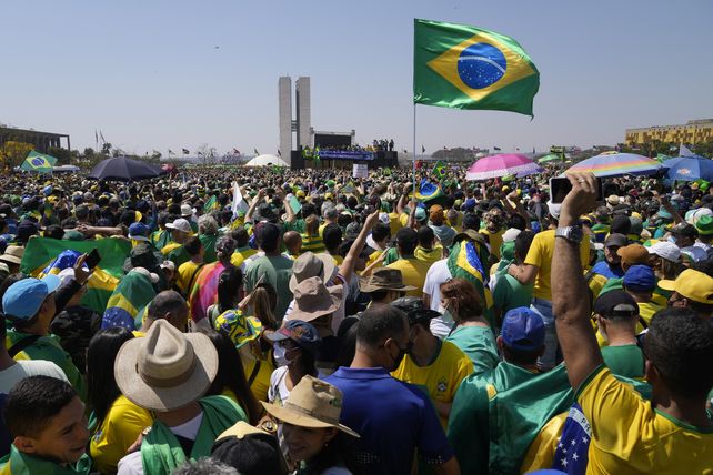 The mobilization of the Bolsonarists in Brasilia this Tuesday.  It was massive, like the one in San Pablo, but it was far from the 