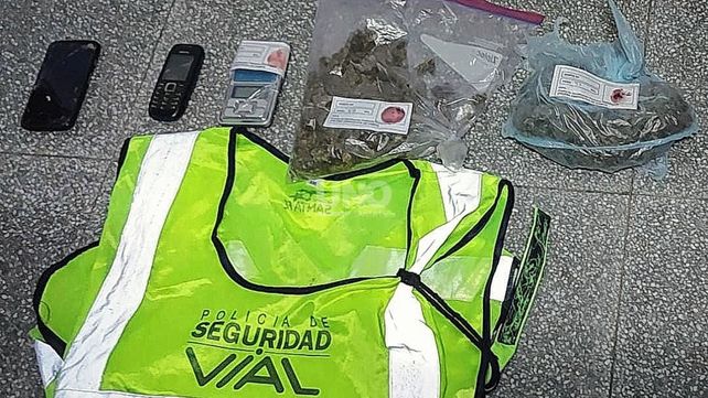 La marihuana incautada en el operativo de la Policía de Seguridad Vial