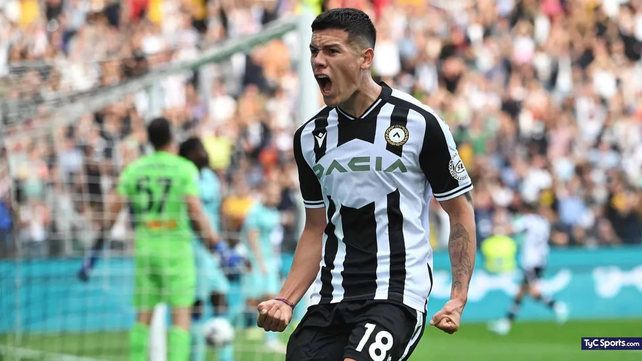 Nehuén Pérez anotó su primer gol en el empate entre Udinese y Atalanta