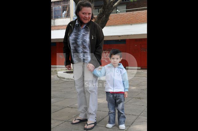 Con el fresquito. María y Mateo