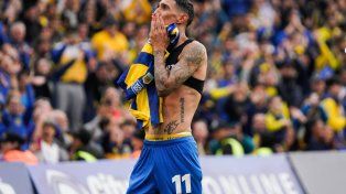 Di María festeja su primer gol de penal ante Godoy Cruz en el Gigante de Arroyito.&nbsp;