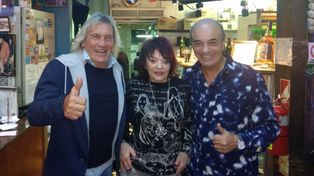 Hugo Gatti junto a la esposa de toda su vida, Nacha Godar.